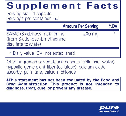 Pure Encapsulations Same | S-Adenosylmethionine Supplement To Support