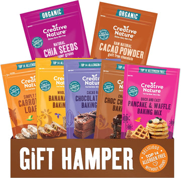 Gluten Free Cake Mix | Creative Nature Vegan Chocolate Baking Mix | Organic, Nut Free, Dairy Free | Top 14 Allergen Free | 6 Pack