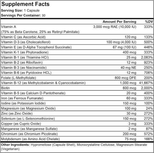 ProCare Health | Bariatric Multivitamin | DS/SADI | Capsule | 30 Count | 1 Month Supply