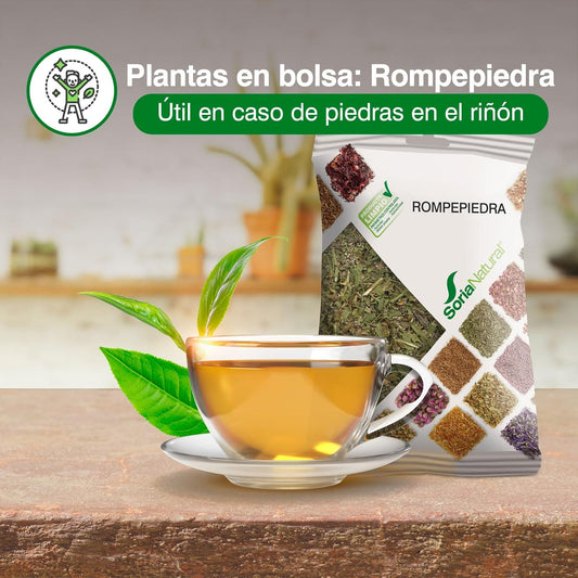 Soria Natural Stone Breaker In Bag – Help In Case Of Kidney Stones – Digestive And Diuretic – For Preparing In Infusion Or Decoction – Rich Active Ingredients – 100% Natural – 40 G Bag