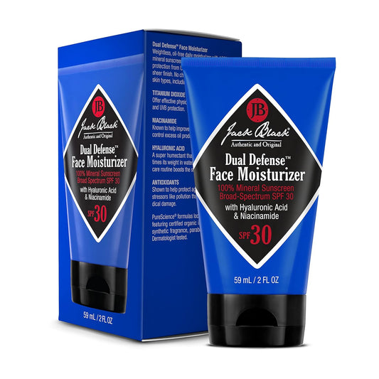 Jack Black Dual Defense™ Face Moisturizer- 100% Mineral Sunscreen Broad-Spectrum Spf 30