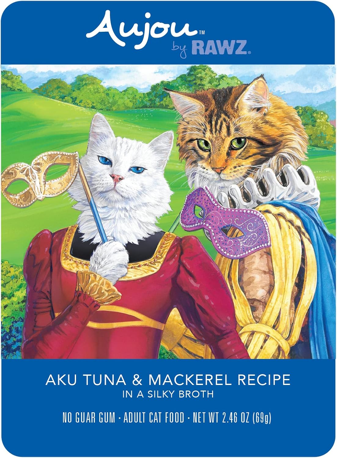 Rawz Aujou Aku Tuna & Mackerel Cat Food 8/2.46 Oz Pouches