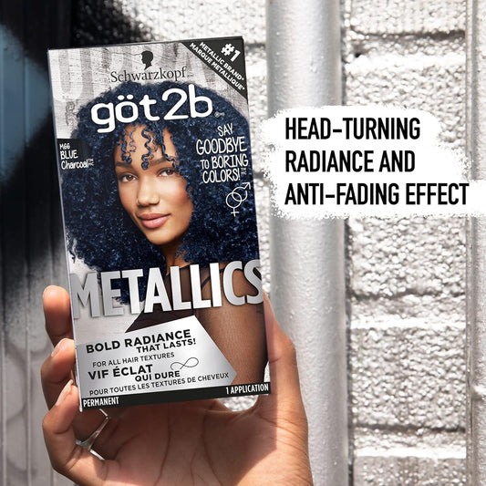 Got2B Metallics Permanent Hair Color, M66 Blue Charcoal