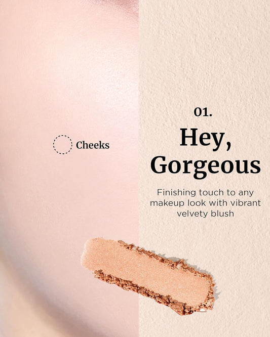 Valentines Day Gifts Vdl Cheekstain Pastel Blush For Cheeks (Hey, Gorgeous, 0.2Oz) - Lightweight, Velvet Powder Formula - Seamless, Long-Lasting, Natural-Looking Glow | Korean Makeup