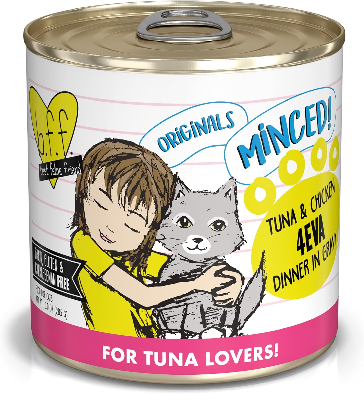 Weruva Best Feline Friend (B.F.F.) Tuna & Chicken 4-Eva With Tuna & Chicken In Gravy Cat Food, 10Oz Can (Pack Of 12)