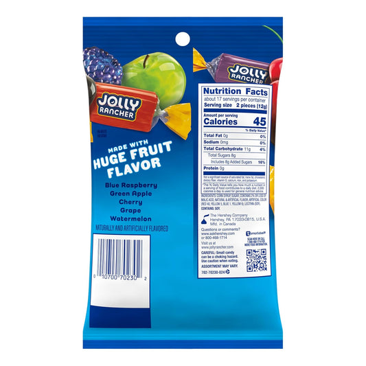 Jolly Rancher Original Fruit Flavored Hard Candy Bags, 7 Oz (12 Count)