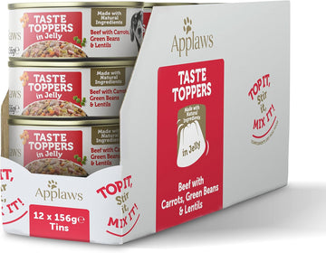 Applaws Natural Wet Dog Food Tins, Grain Free Beef with Vegetables in Jelly, 156g (Pack of 12)?TT3112CE-A