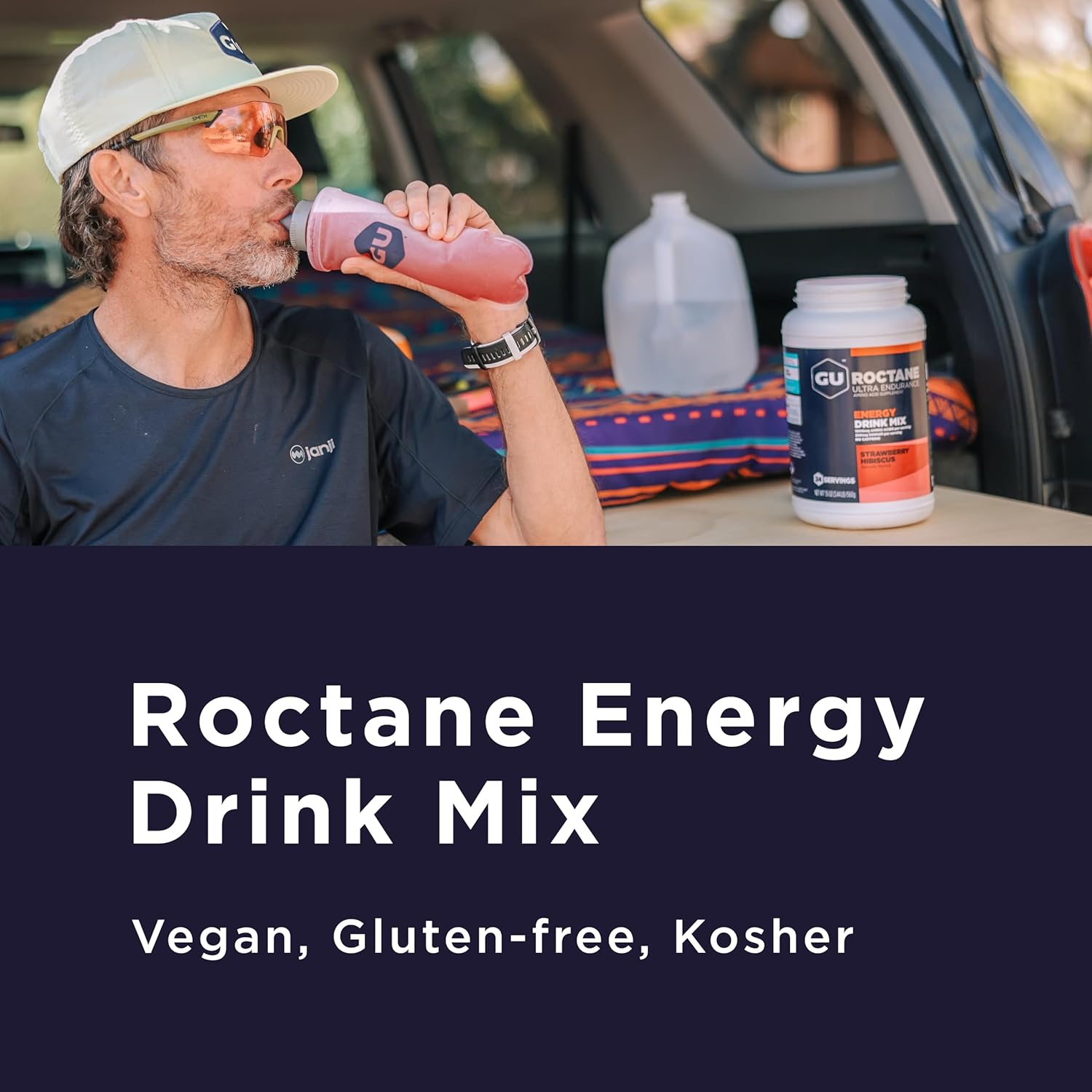 Gu Energy Roctane Ultra Endurance Energy Drink Mix, Vegan, Gluten-Free, Kosher, Caffeine- Free, And Dairy-Free N-The-Go Energy For Any Workout, 3.44-Pound Jar, Grape : Grocery & Gourmet Food