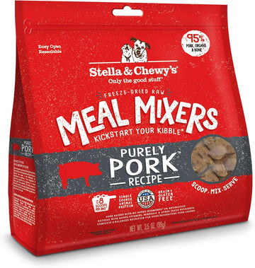 Stella & Chewy'S Freeze Dried Raw Purely Pork Meal Mixer – Dog Food Topper For Small & Large Breeds – Grain Free, Protein Rich Recipe – 3.5 Oz Bag