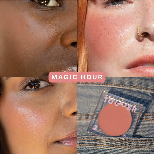 Tower 28 Beauty Beachplease Cream Blush For Cheeks And Lips - Multi-Purpose Lip And Cheek Tint In Rosy Nude - For Sensitive Skin – Color Magic Hour, Luminous Finish