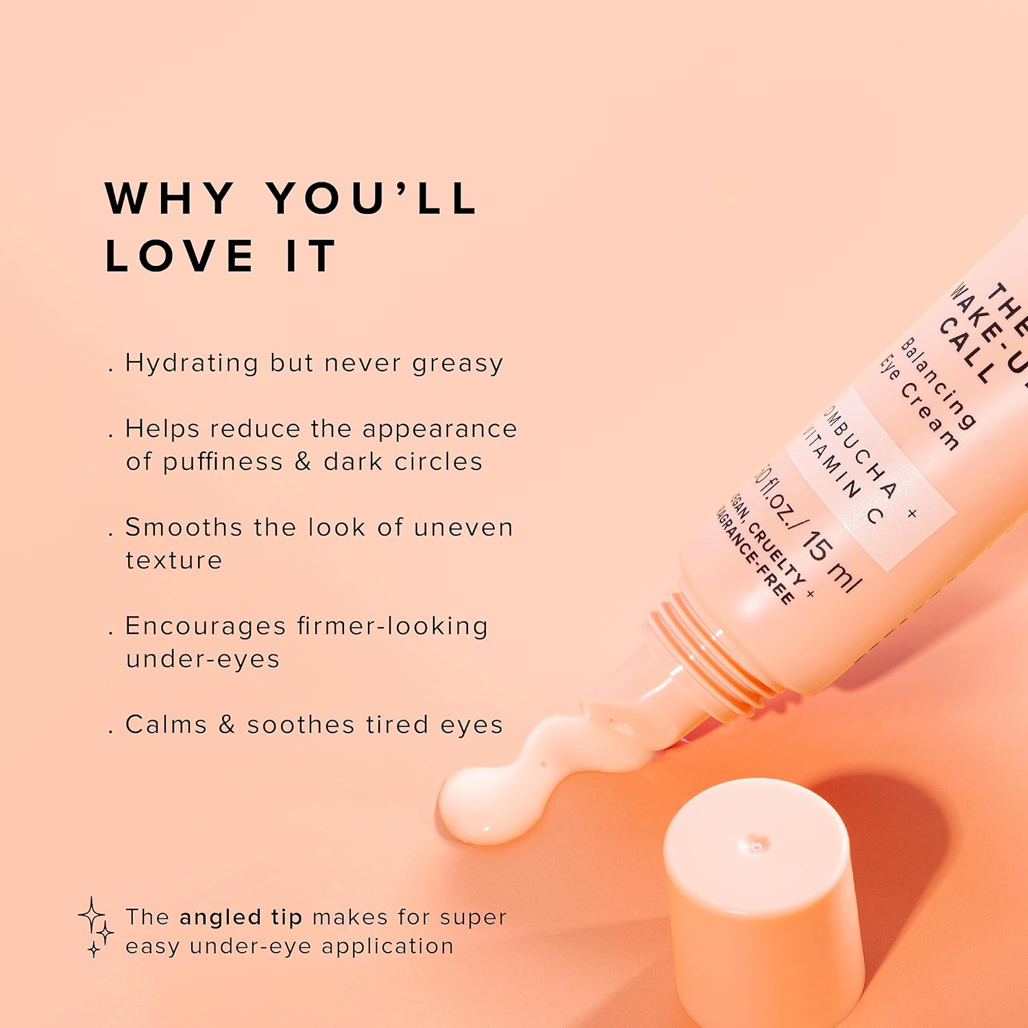 Avatara - Kombucha The Wake-Up Call Eye Cream, For Dark Circles And Puffiness, Under Eye Moisturizer With Caffeine, Vitamin C, And Tumeric, Caffeine Eye Cream For All Skin Types, 0.05 Fl. Oz. : Beauty & Personal Care