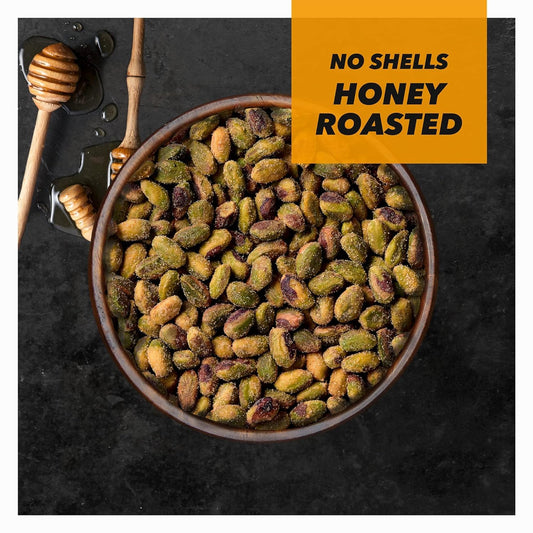 Wonderful Pistachios No Shells, Honey Roasted Nuts, 2.25 Ounce Bag (Pack Of 8), Protein Snacks, Gluten Free, Healthy Snack