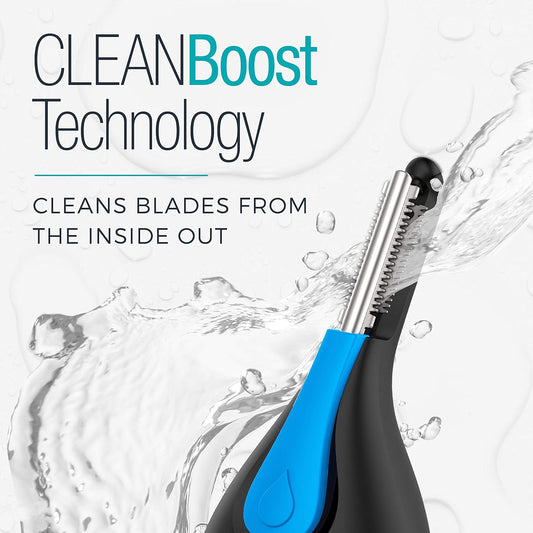 Remington Nose, Ear & Detail Trimmer With Cleanboost Technology, Blue