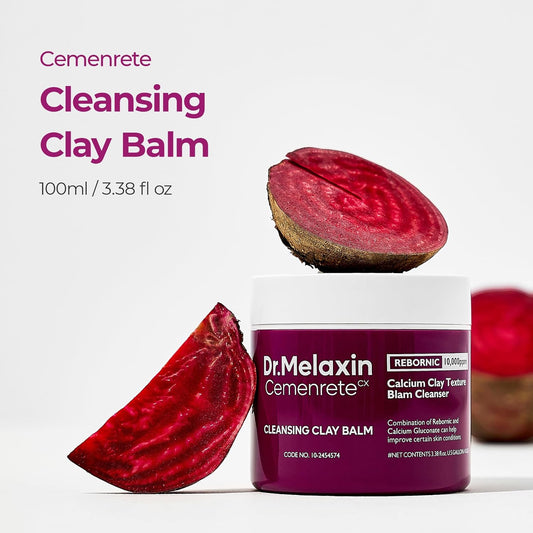 Beetroot Deep Cleansing Clay Balm, Hydrating Makeup Remover With Betaine & Vitamins, Soothing Cleansing Balm, 100Ml 3.38 Fl Oz