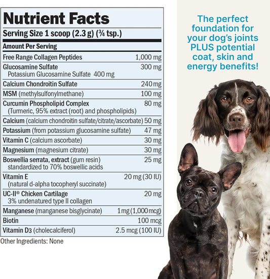 Andrew Lessman Lincoln’S Own Joint Benefits For Dogs. 60 Servings. Advanced Glucosamine, Chondroitin And Free-Range Collagen Peptide Powder For Dogs. Contains No Additives Of Any Kind
