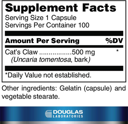 Douglas Laboratories Cat'S Claw | Supports Immune Health And Physical Well Being | 100 Capsules