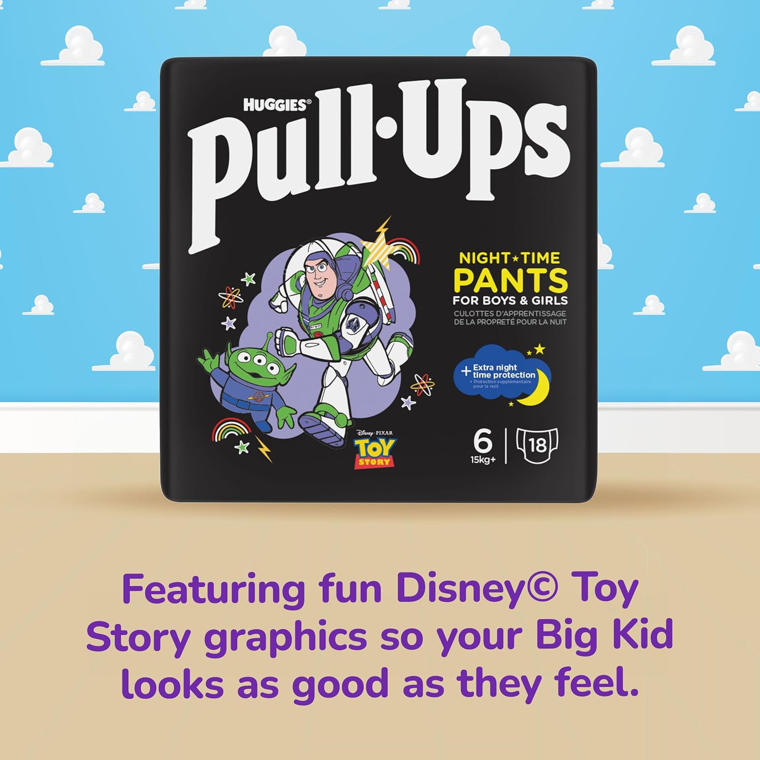 Huggies Pull-Ups, Trainers Night Nappy Pants for Boys, 2-4 Years - Size 5-6+ Pull Up Nappies (18 Training Pants) - Extra Night Time Protection - Support for Consistent Potty Training Routines : Amazon.co.uk: Baby Products