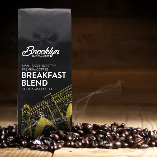 Brooklyn Beans Breakfast Blend 100% Arabica Craft Roasted Ground Coffee, Light Roast, 12 Ounce Bag