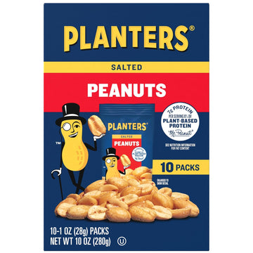 Planters Salted Peanuts, 10 Count (Pack Of 6)