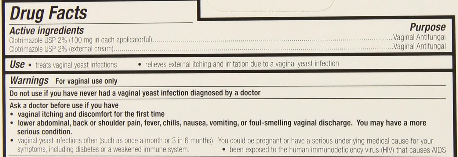 Clotrimazole 3 Day Vaginal Cream 0.74 Oz, 3 dosages : Health & Household