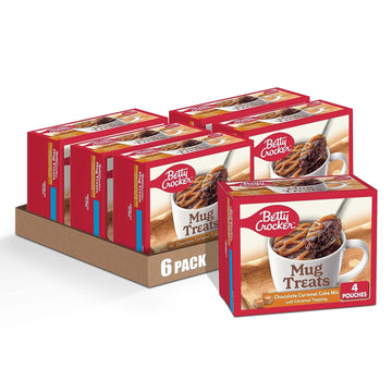 Betty Crocker Mug Treats Chocolate Caramel Cake Mix with Caramel Topping, 4 Servings, 12.5 oz. (Pack of 6)