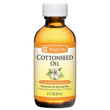 De La Cruz Cottonseed Oil - Moisturizer For Skin And Hair - Multipurpose Carrier Oil - 2 Fl Oz (1 Bottle)