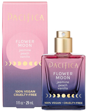 Pacifica Beauty Flower Moon Spray Perfume - Passion, Euphoria, Jasmine, Peach, Vanilla, Musk - Clean, Vegan, 1 Fl Oz