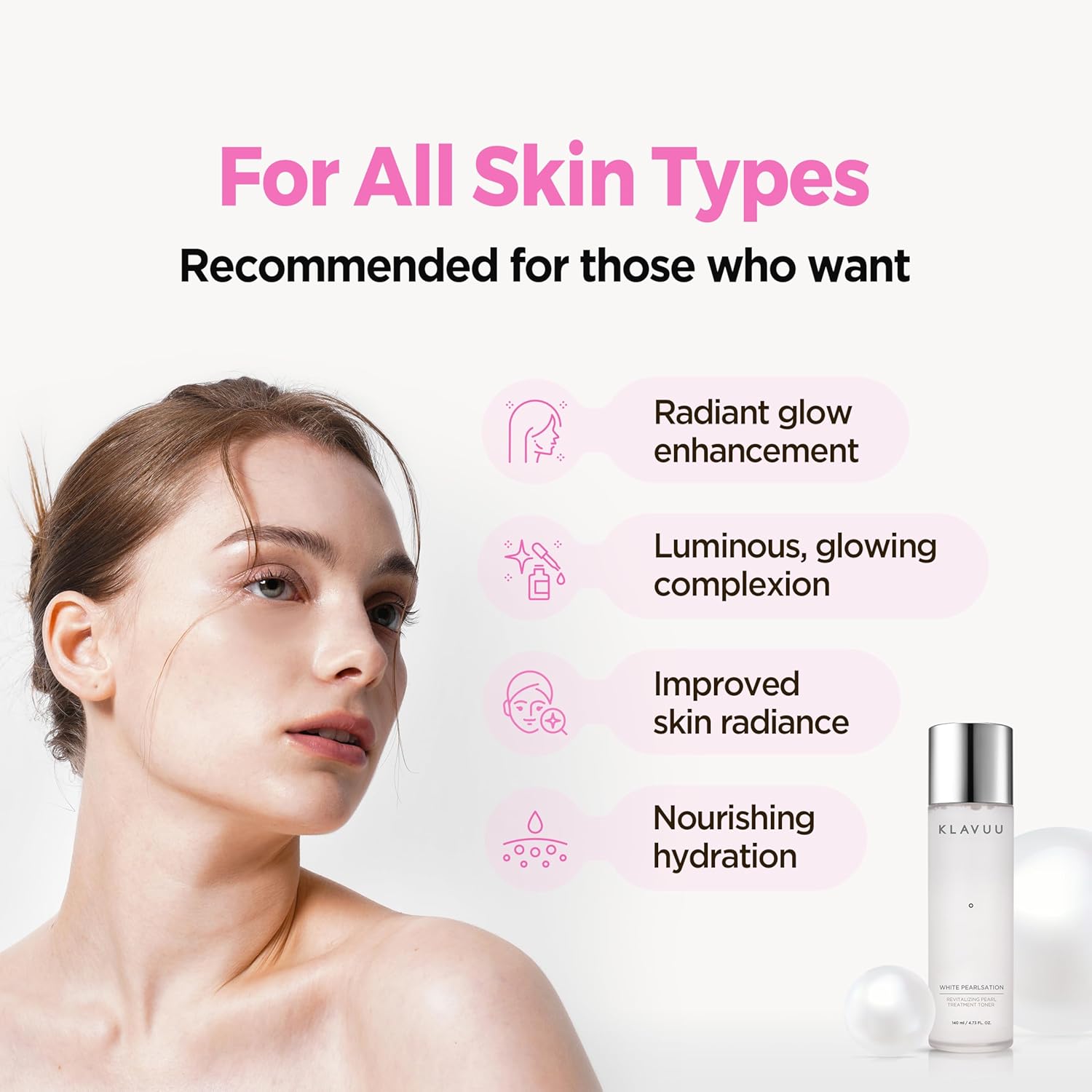 Klavuu Deep Hydrating Milky Toner With Pearl Extract– Niacinamide, Hyaluronic Acid, Lightweight Facial Toner For Glass Skin And Wrinkle Care, Anti Aging, Korean Moisturizer Skincare For Women (4.76Oz) : Beauty & Personal Care