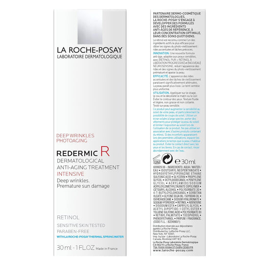 La Roche-Posay Redermic R Anti Aging Retinol Cream, Reduces Wrinkles, Fine Lines, And Age Spots With Pure Retinol Face Cream, 1 Fl Oz