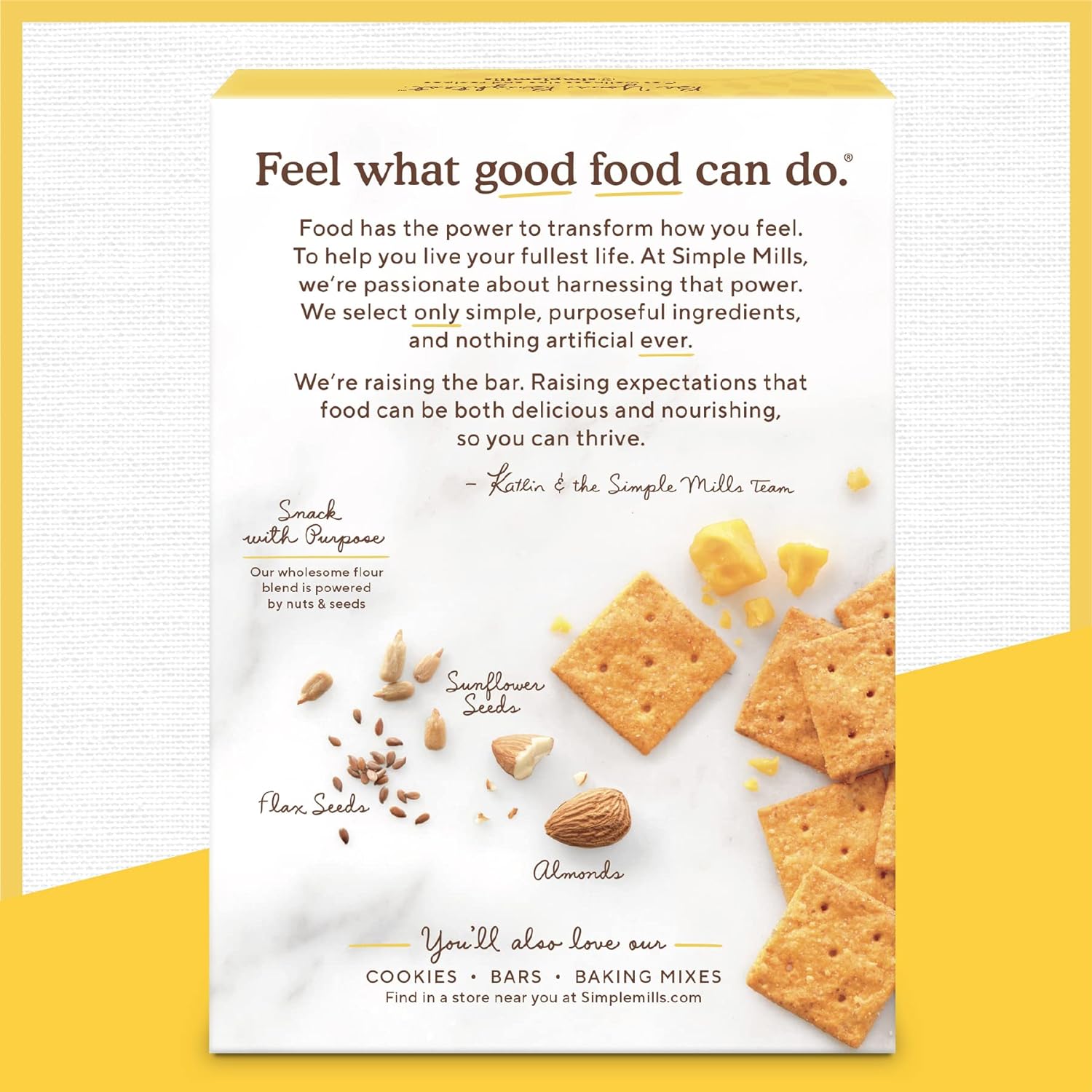 Simple Mills Almond Flour Crackers, Farmhouse Cheddar - Gluten Free, Healthy Snacks, 4.25 Ounce (Pack of 1)