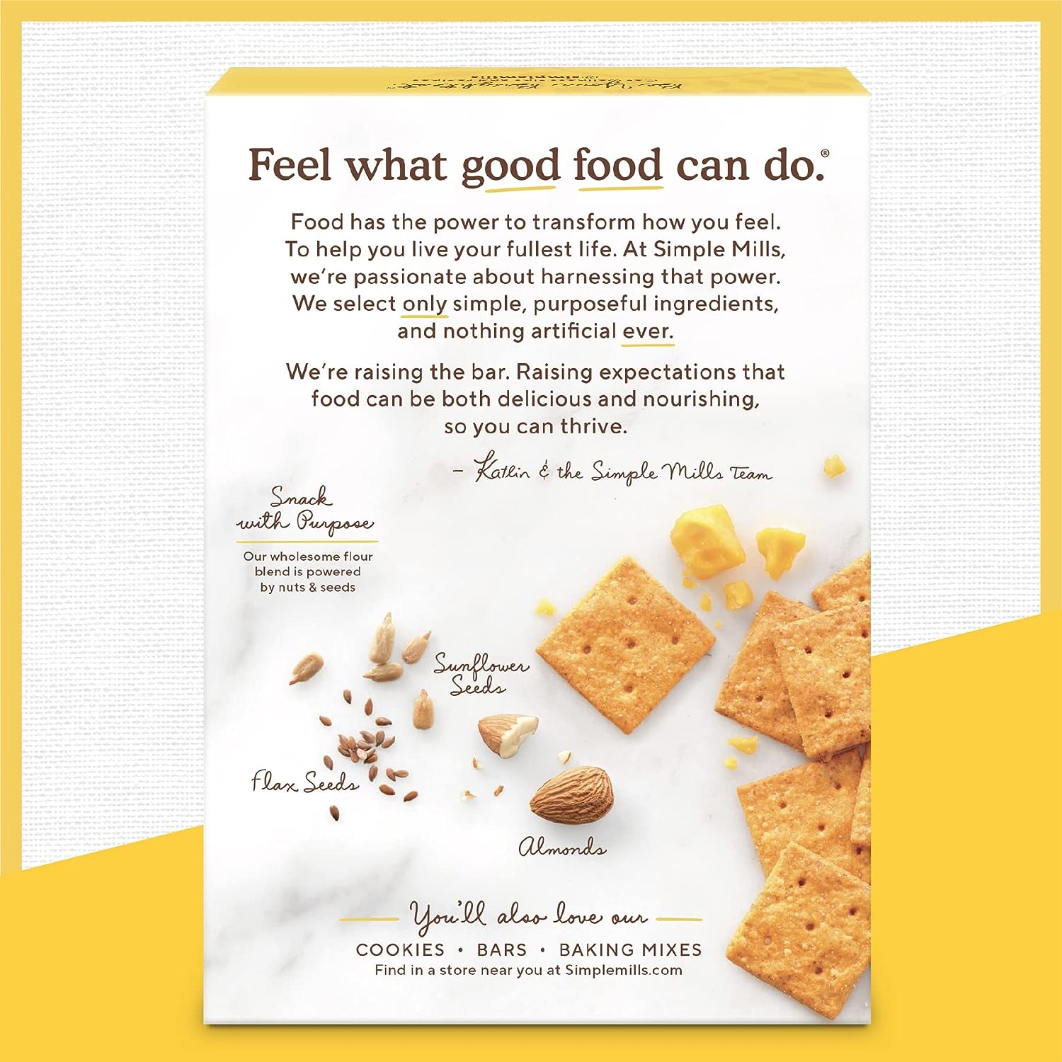 Simple Mills Almond Flour Crackers, Farmhouse Cheddar Snack Packs - Gluten Free, Healthy Snacks, 4.9 Ounce (Pack of 6)
