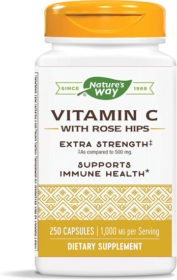 Nature'S Way Vitamin C With Rose Hips; 1000 Mg Vitamin C Per Serving; 250 Capsules