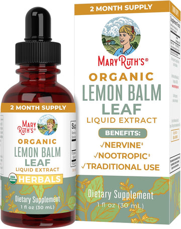 Maryruth Organics Lemon Balm Leaf | Vegan | Non-Gmo | 1 Fl Oz