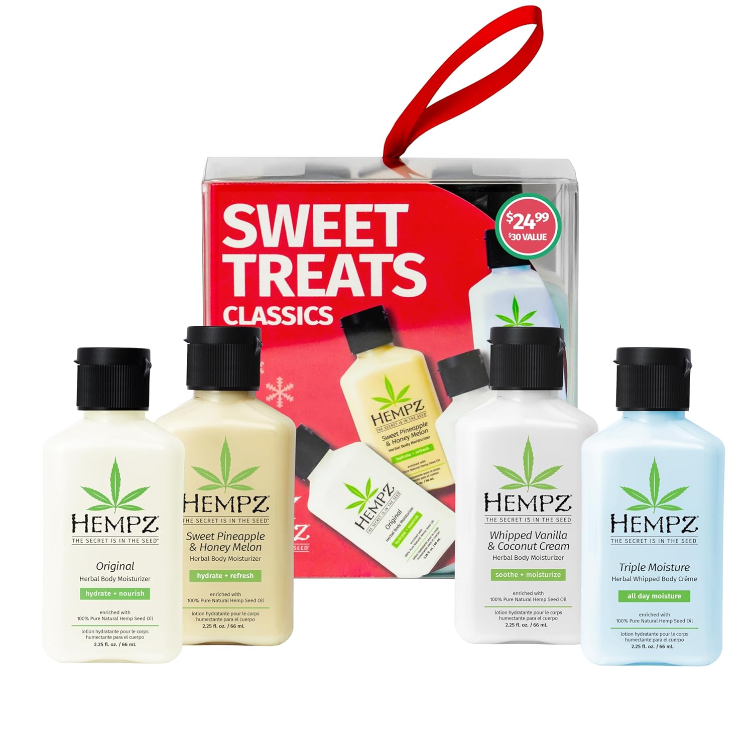 Hempz Mini Sweet Treats - Classics Lotion Gift Set, For Men And Women, Body Moisturizer Travel Essentials