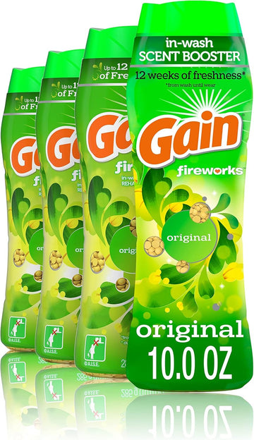 Gain Fireworks Scent Booster Beads For Washer, Original, 10 Oz, 4 Count