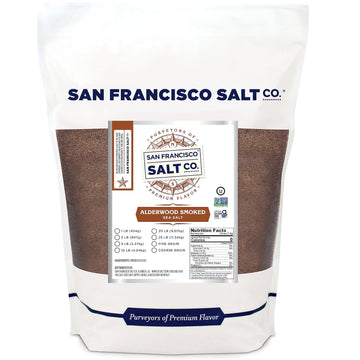 Alderwood Smoked Sea Salt - 2 Lb. Bag Fine Grain By San Francisco Salt Company