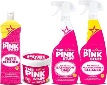 Stardrops - The Pink Stuff Ultimate Bundle - Miracle Cleaning Paste, Multi-Purpose Bathroom Spray And Foam Cleaner
