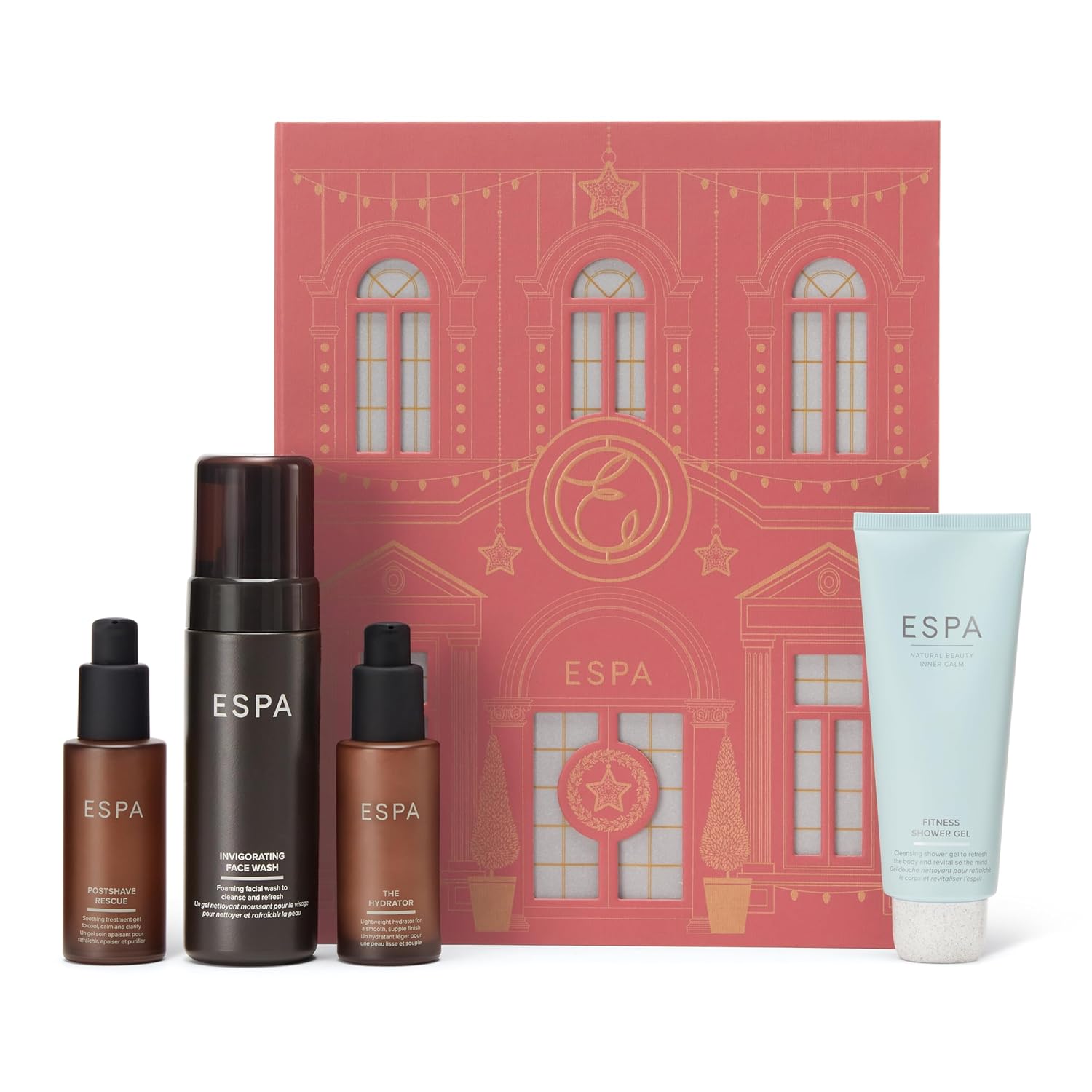 Espa | Wellness Men'S Collection | Worth $116 | Selfcare For Him | Includes Face Wash, Hydrator, Shower Gel And Post-Shave Rescue