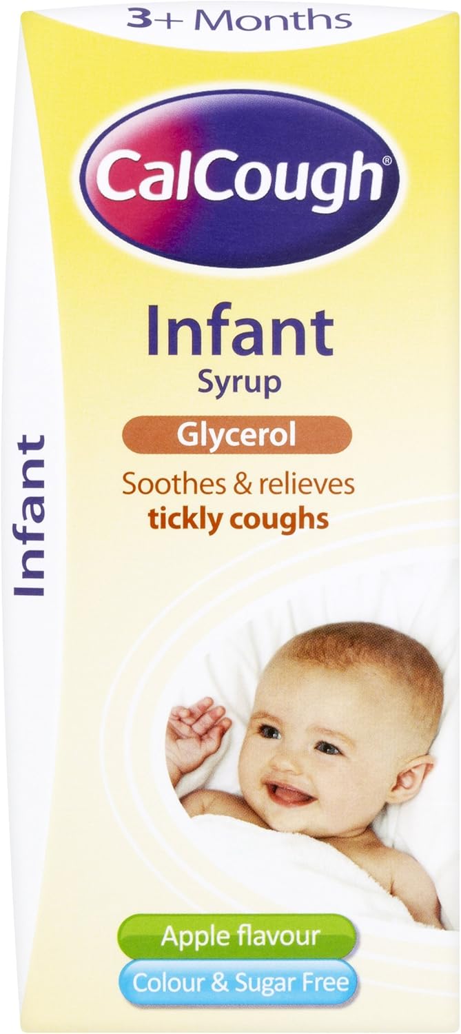 Calcough Apple Flavour Infant Cough Syrup, 125Ml