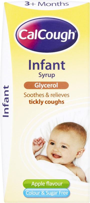 Calcough Apple Flavour Infant Cough Syrup, 125Ml