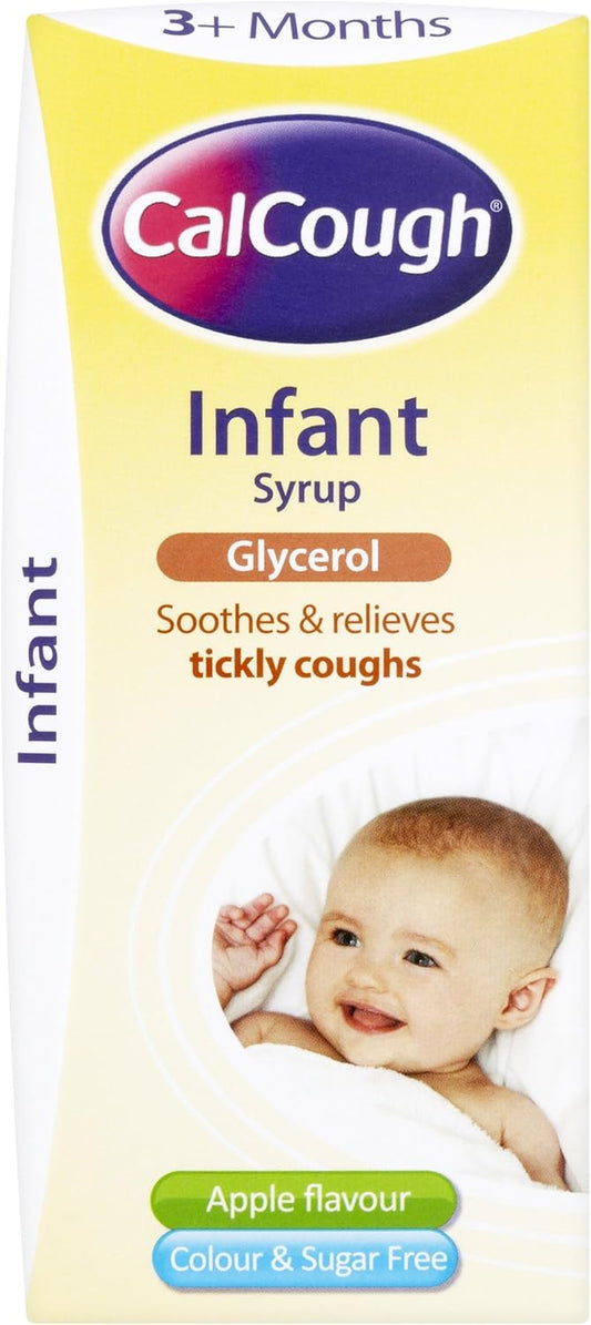 Calcough Apple Flavour Infant Cough Syrup, 125Ml