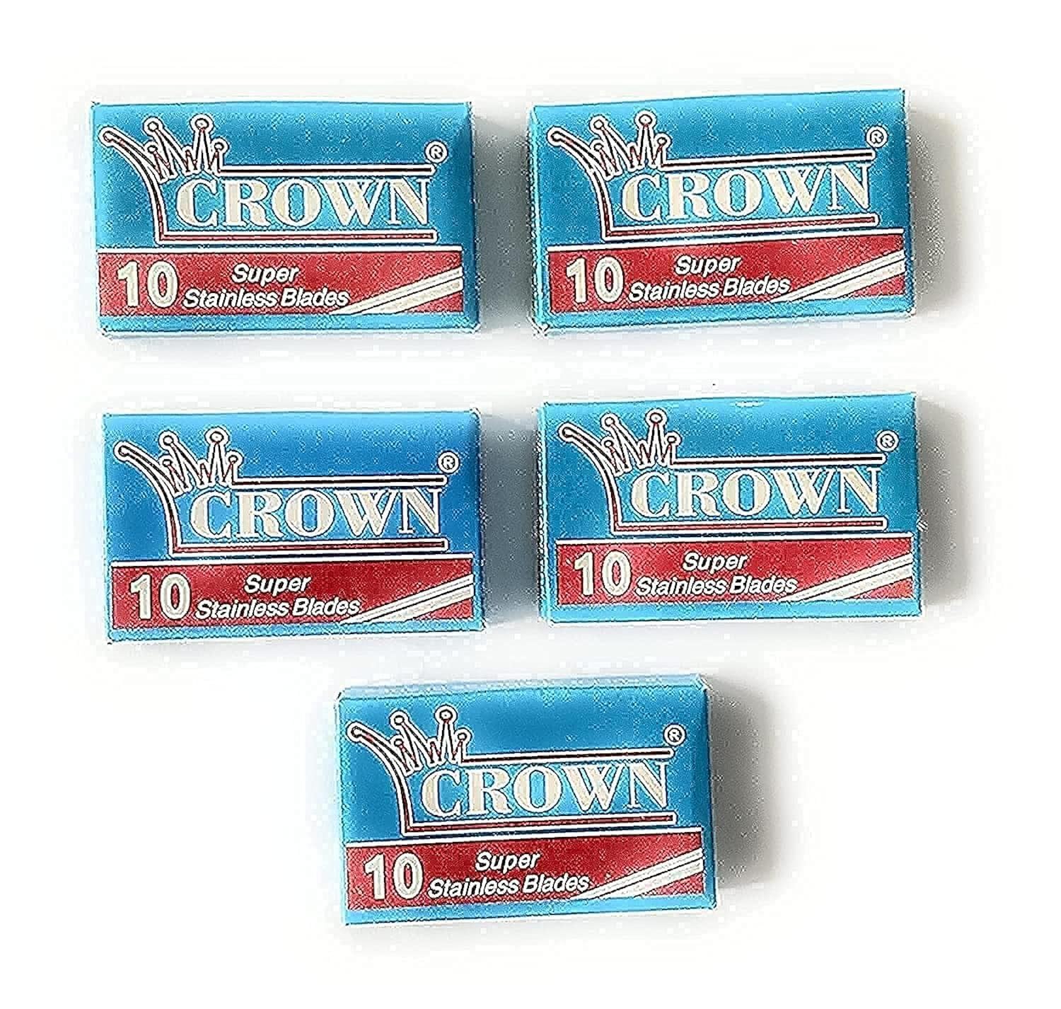 50 Crown Super Stainless Double Edge Safety Razor Blades