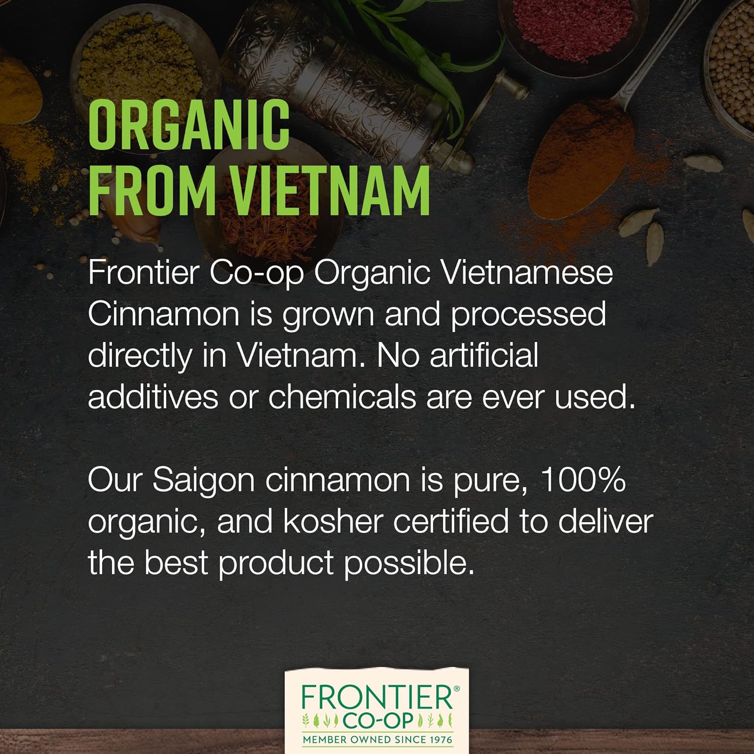 Frontier Co-Op Organic Ground Vietnamese Cinnamon 5.11Oz