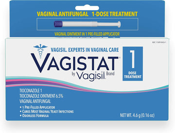 Vagistat 1 Day Single-Dose Yeast Infection Treatment For Women, Antifungal Ointment Helps Relieve External Itching And Irritation, 1 Pre-Filled No Touch Vaginal Applicator, By Vagisil (Pack Of 1)