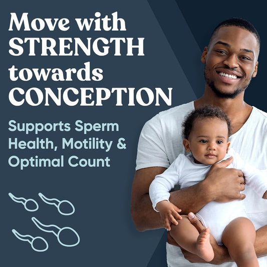 Conception For Him – Fertility Supplements For Men, Male Fertility Booster & Prenatal – Optimal Sperm Count, Motility Strength – Ashwagandha, Folate Folic Acid,Magnesium & Zinc – 60 Veg Soft Capsules