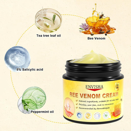 Bee Venom Cream, All-Body Skin Treatment, Natural Skin Moisturizer, New Bee Venom Skin Cream For All Types