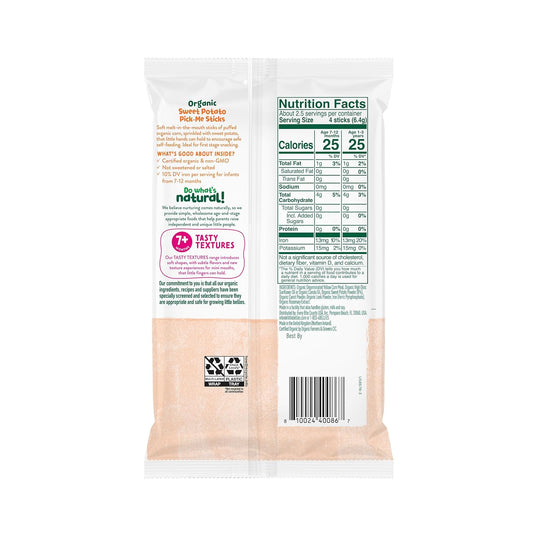 Little Bellies Organic Sweet Potato Pick-me Sticks - Pack of 5