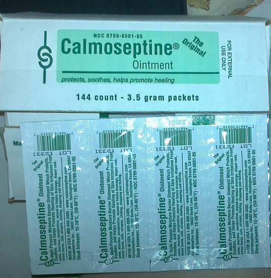 Calmoseptine Ointment Foil Packets 1/8 Oz 3.5G For Rashes And Irritated Skin - Case Of 144 : Antiseptic Ointments : Health & Household