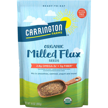 Carrington Farms Organic Milled Flax Seed, Gluten Free, USDA Organic, 14 Ounce