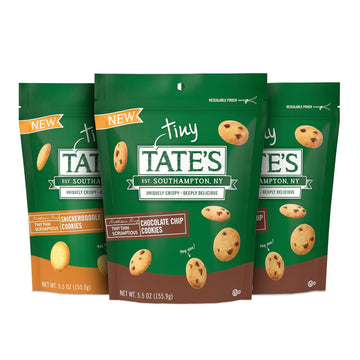 Tate'S Bake Shop Tiny Tate'S Variety Pack, Chocolate Chip & Snickerdoodle Cookies, 3-5.5 Oz Bags